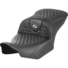 Saddlemen Roadsofa Seat - without Backrest - Honeycomb - White Stitch - FLTR/FLHX '23-'24 - 0801-1747  823-07-18906