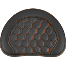 Saddlemen RoadSofa Sissy Bar Pad - Honeycomb - Orange Stitching - 0822-0580  051349ORA