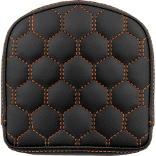 Saddlemen RoadSofa Sissy Bar Pad - Honeycomb - Orange Stitching - 0822-0585  040849ORA