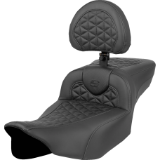 Saddlemen RoadSofa Tri Gripper Seat - Extended Reach - w/ Backrest - FLH/FLT '23-'24 - 0801-1964  823-07-211B0