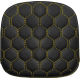 Saddlemen Sissy Bar Pad - Honeycomb - Gold Stitching - 0822-0576  040749GOL