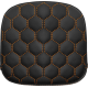 Saddlemen Sissy Bar Pad - Honeycomb - Orange Stitching - 0822-0575  040749ORA