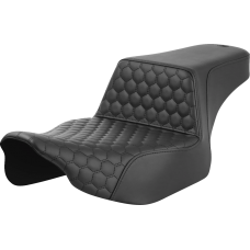 Saddlemen Step-Up Seat - Extended Reach - Front Honeycomb - Black Stitch - FL '23-'24 - 0801-1831  823-07-17800