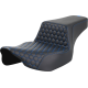 Saddlemen Step-Up Seat - Extended Reach - Front Honeycomb - Blue Stitch - FL '23-'24 - 0801-1832  823-07-17801