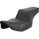 Saddlemen Step-Up Seat - Extended Reach - Front Honeycomb - Gray Stitch - FL '23-'24 - 0801-1833  823-07-17802