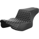 Saddlemen Step-Up Seat - Extended Reach - Front Honeycomb - White Stitch - FL '23-'24 - 0801-1837  823-07-17806