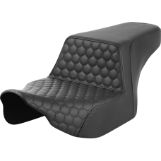 Saddlemen Step-Up Seat - Front Honeycomb - Black Stitching - FL '23-'24 - 0801-1824  823-07-17700