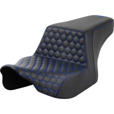 Saddlemen Step-Up Seat - Front Honeycomb - Blue Stitching - FL '23-'24 - 0801-1825  823-07-17701