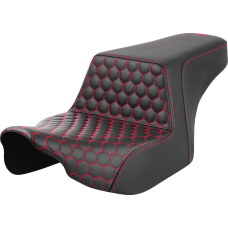 Saddlemen Step-Up Seat - Front Honeycomb - Red Stitching - FL '23-'24 - 0801-1828  823-07-17704
