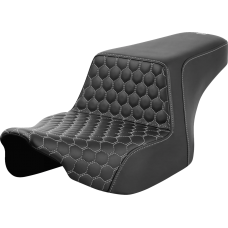 Saddlemen Step-Up Seat - Front Honeycomb - Silver Stitching - FL '23-'24 - 0801-1829  823-07-17705