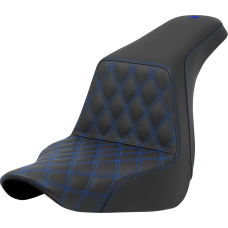 Saddlemen Step-Up Seat - Front Lattice Stitch - Blue Stitch - FXLR/FLSB '18-'21 - 0802-1571  818-29-17201