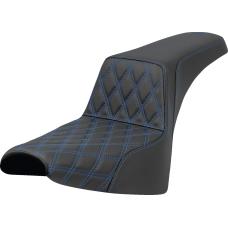 Saddlemen Step-Up Seat - Front Lattice Stitch - Blue Stitch - FXST/FXBB '18-'25 - 0802-1652  818-30-17201