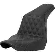 Saddlemen Step-Up Seat - Front Lattice Stitch - Gray Stitch - FXLR/FLSB '18-'21 - 0802-1574  818-29-17202