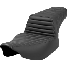 Saddlemen Step-Up Seat - Front Tuck-n-Roll/Rear Lattice - Black - Extended Reach - Street Glide/Road Glide - 0801-1691  823-07E-176