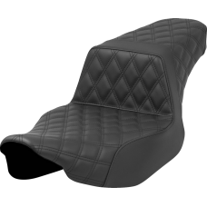 Saddlemen Step-Up Seat - Front/Rear Lattice Stitch - Black - Road Glide/Street Glide - 0801-1684  823-07-175
