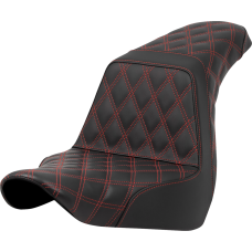 Saddlemen Step-Up Seat - Full Lattice Stitch - Red Stitch - FXLR/FLSB '18-'21 - 0802-1585  818-29-17504