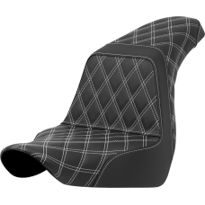 Saddlemen Step-Up Seat - Full Lattice Stitch - White Stitch - FXLR/FLSB '18-'21 - 0802-1586  818-29-17506