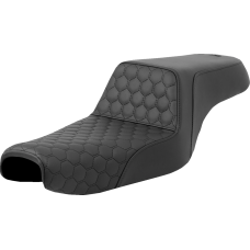 Saddlemen Step-Up Seat - Honeycomb - Black Stitching - 3.3 Gal Tank - Sportster '04-'21 - 0804-0805  807-11-177