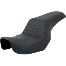 Saddlemen Step-Up Seat - Honeycomb - Blue Stitching - Dyna '06-'17 - 0803-0718  806-04-17701