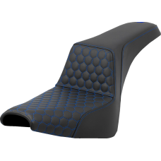Saddlemen Step-Up Seat - Honeycomb - Blue Stitching - FXBB/FXST '18-'24 - 0802-1578  818-30-17701