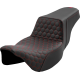 Saddlemen Step-Up Seat - Honeycomb - Extended Reach - Red Stitching - FL '08-'23 - 0801-1561  808-07B-17804