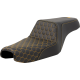 Saddlemen Step-Up Seat - Honeycomb - Gold Stitching - 3.3 Gal Tank - Sportster '04-'22 - 0804-0809  807-11-17707