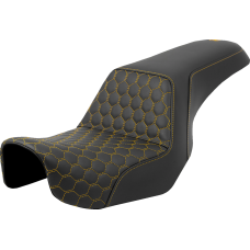 Saddlemen Step-Up Seat - Honeycomb - Gold Stitching - Dyna '06-'17 - 0803-0720  806-04-17707