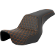 Saddlemen Step-Up Seat - Honeycomb - Orange Stitching - Dyna '06-'17 - 0803-0719  806-04-17703