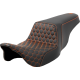 Saddlemen Step-Up Seat - Honeycomb - Orange Stitching - FL '08-'23 - 0801-1568  808-07B-17703