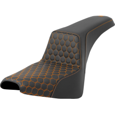 Saddlemen Step-Up Seat - Honeycomb - Orange Stitching - FXBB/FXST '18-'24 - 0802-1579  818-30-17703
