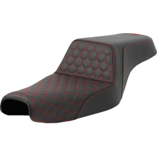 Saddlemen Step-Up Seat - Honeycomb - Red Stitching - 3.3 Gal Tank - Sportster '04-'22 - 0804-0806  807-11-17704