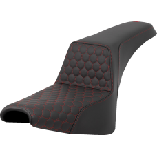 Saddlemen Step-Up Seat - Honeycomb - Red Stitching - FXBB/FXST '18-'24 - 0802-1577  818-30-17704