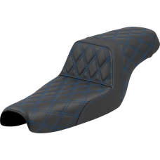 Saddlemen Step-Up Seat - Lattice Stitch - Blue Stitch - XL '04-'22 - 0804-0822  807-11-17501