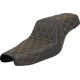 Saddlemen Step-Up Seat - Lattice Stitch - Gold Stitch - XL '04-'22 - 0804-0825  807-11-17507