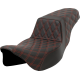 Saddlemen Step-Up Seat - Lattice Stitch - Red Stitch - Extended Reach - FLH/FLT '08-'23 - 0801-1603  808-07E-17504