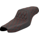 Saddlemen Step-Up Seat - Lattice Stitch - Red Stitch - XL '04-'22 - 0804-0823  807-11-17504