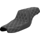 Saddlemen Step-Up Seat - Lattice Stitch - White Stitch - XL '04-'22 - 0804-0824  807-11-17506