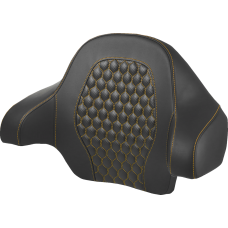 Saddlemen Tour Pack Backrest Pad - Honeycomb - Gold Stitching - FL '14-'24 - 0822-0596  814-07-15107