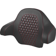 Saddlemen Tour Pack Backrest Pad - Honeycomb - Red Stitching - FL '14-'24 - 0822-0593  814-07-15104