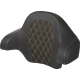 Saddlemen Tour-Pak® Backrest Pad - Lattice Stitch - Gold Stitch - FL '14-'24 - 0801-1815  814-07-15007