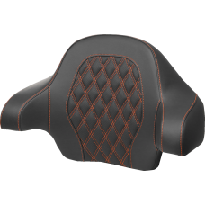 Saddlemen Tour-Pak® Backrest Pad - Lattice Stitch - Orange Stitch - FL '14-'24 - 0801-1811  814-07-15003