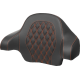 Saddlemen Tour-Pak® Backrest Pad - Lattice Stitch - Orange Stitch - FL '14-'24 - 0801-1811  814-07-15003