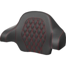 Saddlemen Tour-Pak® Backrest Pad - Lattice Stitch - Red Stitch - FL '14-'24 - 0801-1812  814-07-15004