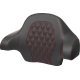 Saddlemen Tour-Pak® Backrest Pad - Lattice Stitch - Red Stitch - FL '14-'24 - 0801-1812  814-07-15004