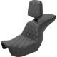 Saddlemen Tour Step-Up Seat - Rider Backrest - Front Lattice Stitch - Dyna '06-'17 - 0803-0698  806-04-192BR
