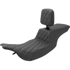 Saddlemen Tour Step-Up Seat - Rider Backrest - Front Lattice Stitch - FL '97-'07 - 0801-1468  897-07-192BR