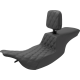 Saddlemen Tour Step-Up Seat - Rider Backrest - Front Lattice Stitch - FL '97-'07 - 0801-1468  897-07-192BR