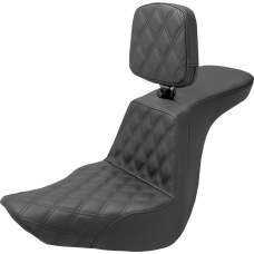 Saddlemen Tour Step-Up Seat - Rider Backrest - Front Lattice Stitch - FLSB/FXLR '18-'23 - 0802-1525  818-29-192BR