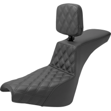 Saddlemen Tour Step-Up Seat - Rider Backrest - Front Lattice Stitch - FXBB/FXST '18-'23 - 0802-1521  818-30-192BR