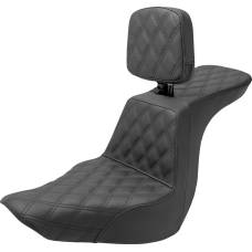 Saddlemen Tour Step-Up Seat - Rider Backrest - Full Latice Stitch - FLSB/FXLR '18-'23 - 0802-1527  818-29-195BR